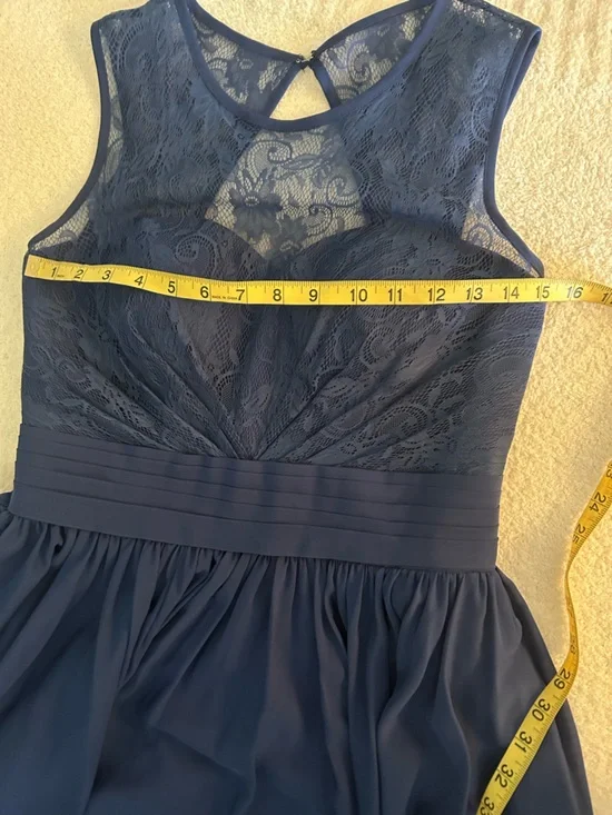 JJs House Navy Lace Bodice Midi Fit & Flare Dress Wedding Guest, Bridesmaid ,Mom - Picture 16 of 16